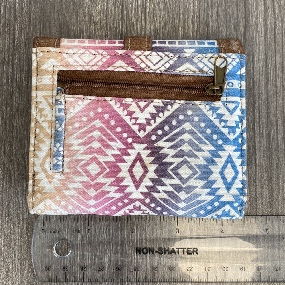 Cute Pastel Colored Aztec Pattern Wallet - Picture 3 of 7